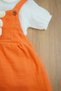 X Silk Atlas Short Sleeve Teddy Bear Baby Collar Muslin Dress - 4