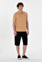 Men's Regular Fit Black Knitted Shorts 50298039 -Vr046 - 3
