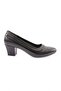 Round Toe Heeled Shoes Black Velvet 3492328