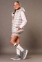 27758 Velcro High Top Gray - Salmon Pink Girl's Sneaker Casual Sneakers - 2