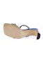 1031-23Y Women's Crystal Stone Cross-Strapped Heeled Slippers - 5