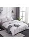 Double Personality Pattern Bedding Set Fitted Sheet and 2 Pillowcases - 4