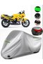 Kawasaki Zzr 250 Rear Bag Compatible Motorcycle Tarpaulin Premium (Lock Compatible)-Gray