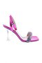 5161-23Y Women's Silver Stone Ankle Strap Heeled Shoes