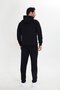 Cotton Hooded Men's Tracksuit Set Black 5745-S - 6
