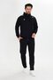 Cotton Hooded Men's Tracksuit Set Black 5745-S - 2