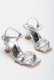 Women's Special Material Transparent Heeled Ankle Adjustable Evening Dress Shoes - 4
