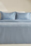 Charm Sion 100% Cotton Jacquard Satin Double Duvet Cover Set Blue - 6