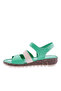 320-23Y Women's Row Banded Velcro Sandals Genuine Leather Grass Garni - 3