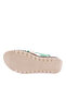 320-23Y Women's Row Banded Velcro Sandals Genuine Leather Grass Garni - 5