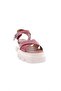 144 Women's - Genuine Leather Claret Red Sandals, Thick Sole and Cross Strap - 2