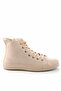 Beige Suede Women's Casual Shoes K01878017702 - 3