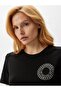 Crew Neck T-Shirt with Glitter Logo - 6