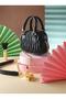Stylish Patterned Soft Crossbody Women's Hand and Shoulder Bag Black