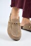 Bonita 2 Women's Genuine Leather Trocley Sabo Mink Slippers - 5
