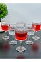 6-Person Glass Footed Pinterest Model Striped Coffee Side Glass Glass 50ml - 3