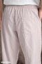 Summer Linen Trousers Raw Fabric Sweatpants Elastic Waist Unisex Comfortable Fit (Cream) - 4