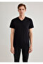 Stretch v-neck t-shirt - 4