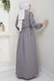 Bolero Elastic Waist Dress Gray Hm2702 - 5