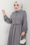 Bolero Elastic Waist Dress Gray Hm2702 - 3