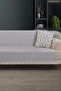 Fringed Seat Cover |   Sofa Shawl 180X210 Cotton Gray - 3