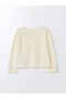 Lcw Kids Crew Neck Ruffled Girl's Cardigan - 4