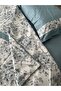 Piping Detailed Floral Patterned Double Placket Duvet Cover Set 6 Pieces - 4