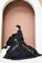 Gold Flounces Luxury Clothing Abaya Special Handcrafted Stylish and Elegant Model Gold Lace Processing - 6