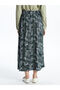 Green Floral Women's Skirt with Elastic Waist - 4