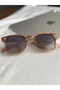 Round Matte Honey Vintage Unisex New Season Sunglasses Dp1000 - 3