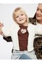 Lcw Kids Crew Neck Ruffled Girl's Cardigan