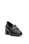 2512701 Y Women's Genuine Leather Classic Heeled Shoes Black - 2