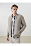 Nevavm Slim Fit Stand Collar Men's Coat with Difference