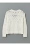 Nevavm V-Neck Openwork Knitwear Cardigan for Girls - 2