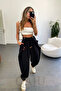 Women's Black Ethnic Design Baggy - 6