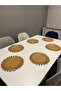 Jute, Wicker Color American Service, 6Supla 1 Runner, 1 Bread Basket, Plate Mat, Supla Set - 4