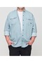 Large Size Men's Lycra Double Pocket Lycra Jeans Shirt (110-115 Kilos Fits 5XL)