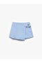 Viscose Short Skirt with Belt Detail