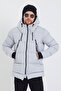 معطف منتفخ طويل رمادي اللون للرجال من Modonwear مقاوم للماء والرياح ومعطف وسترة - 4