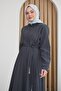 Sivya طوق زر Cummerbund محبوك أنثراسايت Ferace - 6