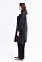 Black-Striped Lace Detailed Large Size Modal Shirt - 2