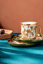 Istanbul Porcelain Dolmabahce Coffee Cup Set for 6 People - 4