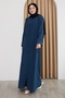 Flat Indigo Ferace with Sequin Pattern - 5
