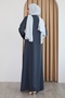 Flat Anthracite Ferace with Sequin Pattern - 3
