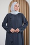 Flat Anthracite Ferace with Sequin Pattern - 2