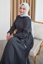 Sivya طوق زر Cummerbund محبوك أنثراسايت Ferace - 2