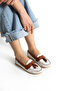 Women's Ballerinas White Patterned Daily Tasseled Lightweight Comfortable Shoes