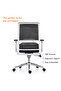 SL 518 Low Back Mesh Chair for Home Office without Headrests Chair-Black and White - 6