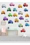 Cute Vehicles, Cheerful, Eyed, Smiling Vehicles Children's Room Wall Sticker Sticker - 3