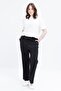Black-Waist Elastic Plus Size Lycra Trousers